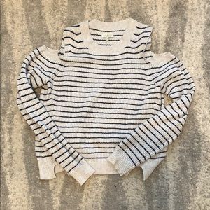 Lucky Brand cutout striped sweater